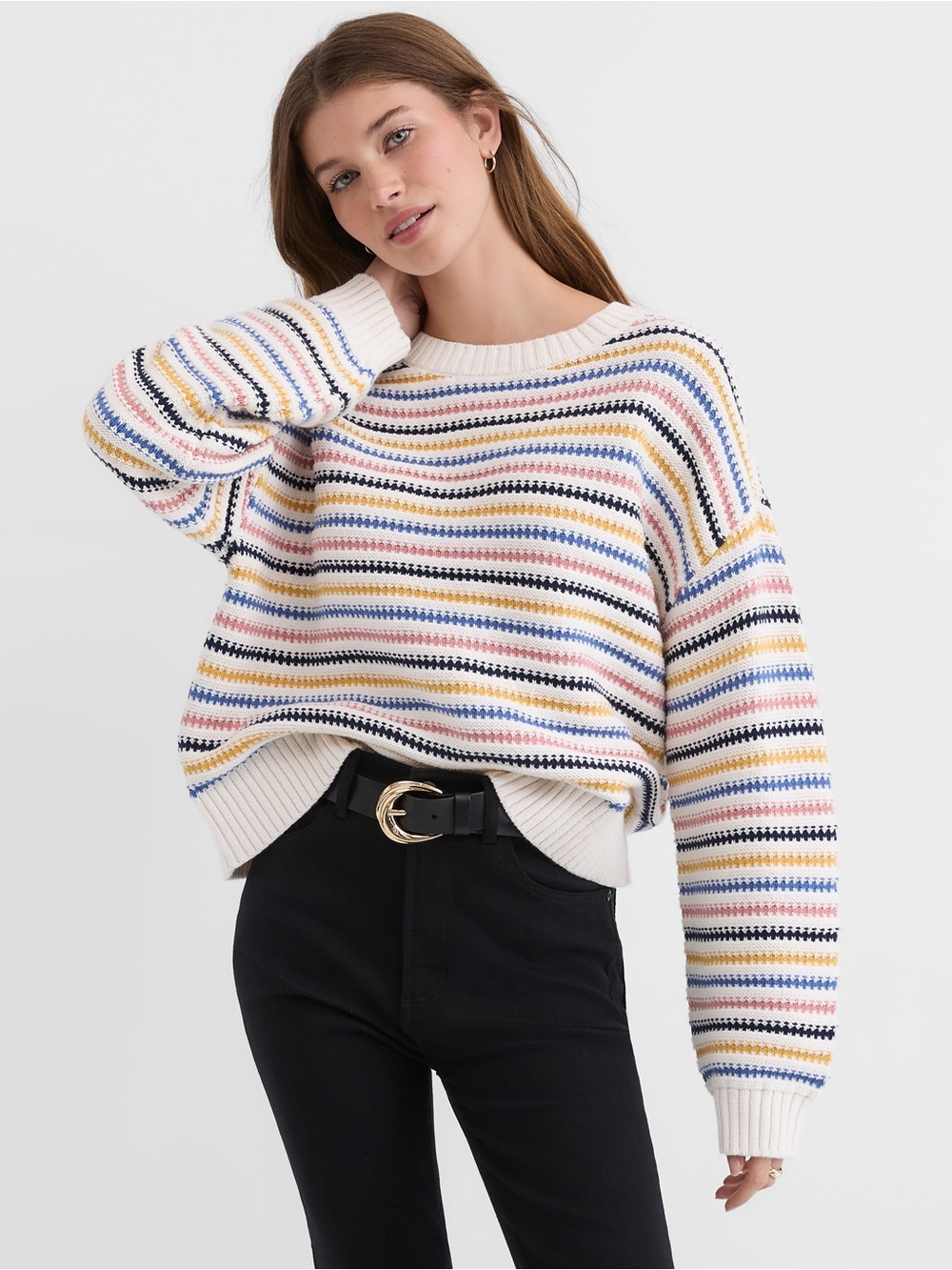 Colorful Relaxed Striped Sweater